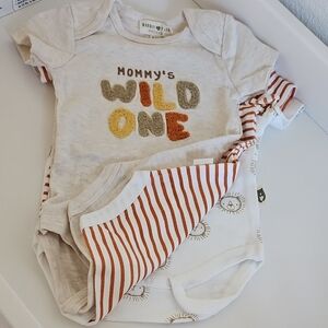 Rabbit & Bear Bodysuit Set NWT 3/6m